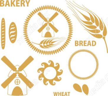 وکتور لوگو خوشه گندم نان و شیرینی MV006579