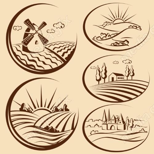 وکتور لوگو خوشه گندم نان و شیرینی MV006581