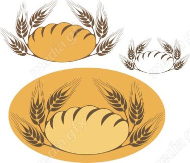 وکتور لوگو خوشه گندم نان و شیرینی MV006582