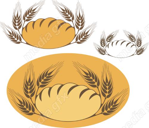وکتور لوگو خوشه گندم نان و شیرینی MV006582