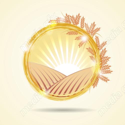 وکتور لوگو خوشه گندم نان و شیرینی MV006583