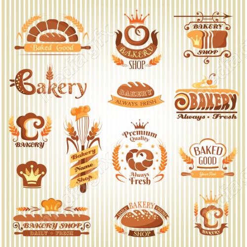 وکتور لوگو خوشه گندم نان و شیرینی MV006584