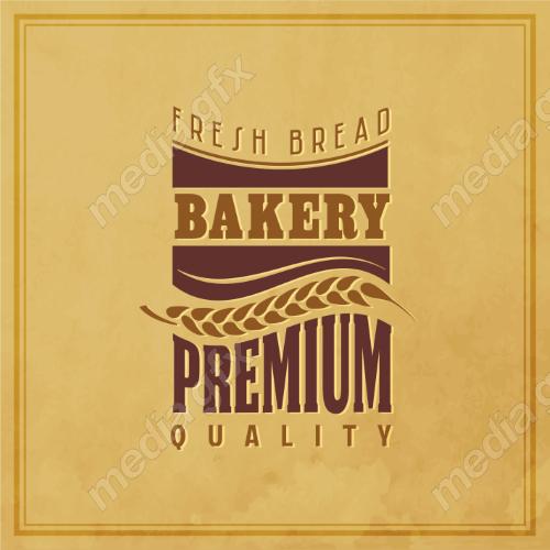 وکتور لوگو خوشه گندم نان و شیرینی MV006585