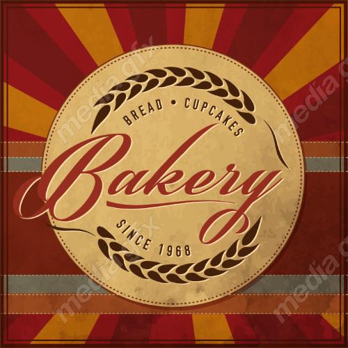 وکتور لوگو خوشه گندم نان و شیرینی MV006587