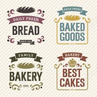 وکتور لوگو خوشه گندم نان و شیرینی MV006593