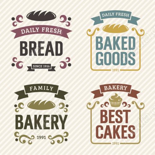 وکتور لوگو خوشه گندم نان و شیرینی MV006593