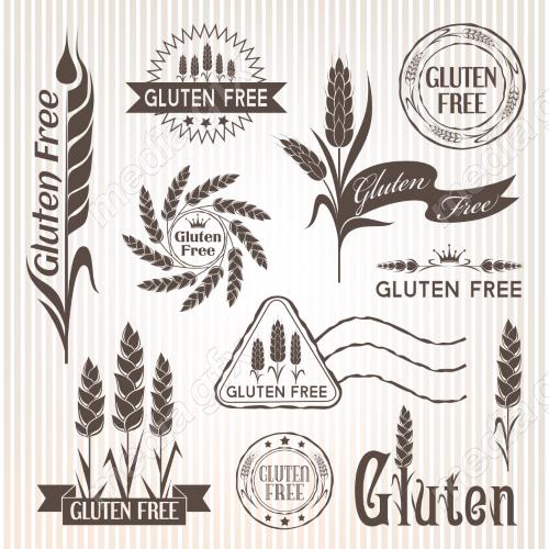 وکتور لوگو خوشه گندم نان و شیرینی MV006598