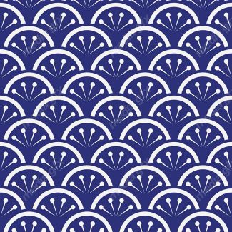 وکتور پترن آبی رنگ با طرح های هندسی متنوع MV006619