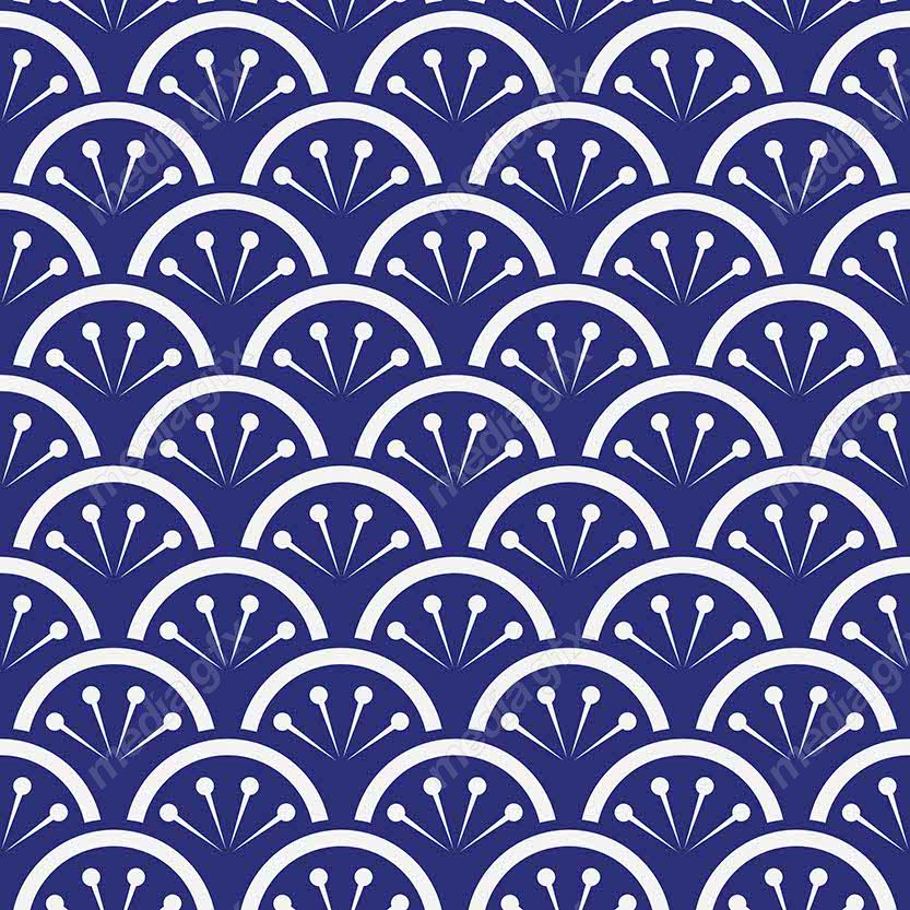 وکتور پترن آبی رنگ با طرح های هندسی متنوع MV006619