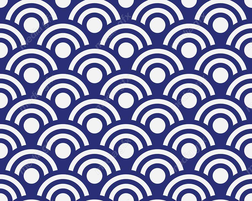 وکتور پترن آبی رنگ با طرح های هندسی متنوع MV006620