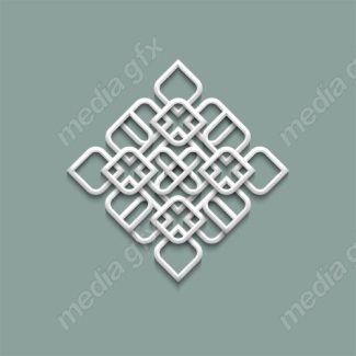 وکتور پترن گل و نقش نگار اسلیمی مذهبی MV006672