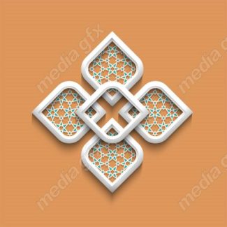 وکتور پترن گل و نقش نگار اسلیمی مذهبی MV006673