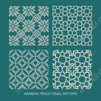 وکتور پترن گل و نقش نگار اسلیمی مذهبی MV006685