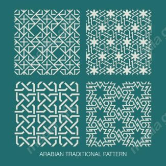 وکتور پترن گل و نقش نگار اسلیمی مذهبی MV006686