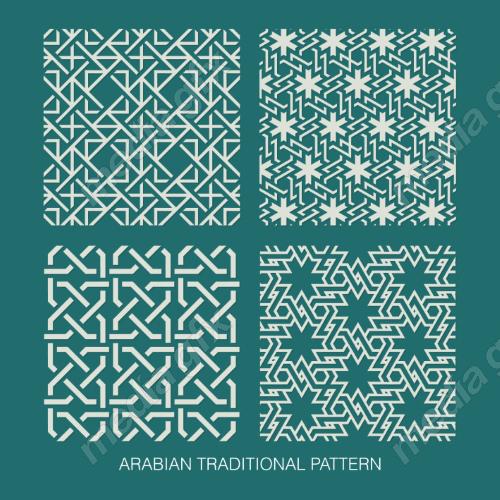 وکتور پترن گل و نقش نگار اسلیمی مذهبی MV006686