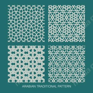 وکتور پترن گل و نقش نگار اسلیمی مذهبی MV006687