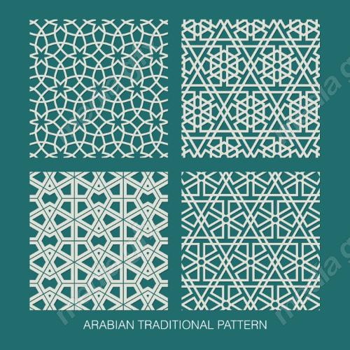 وکتور پترن گل و نقش نگار اسلیمی مذهبی MV006687