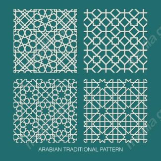 وکتور پترن گل و نقش نگار اسلیمی مذهبی MV006688