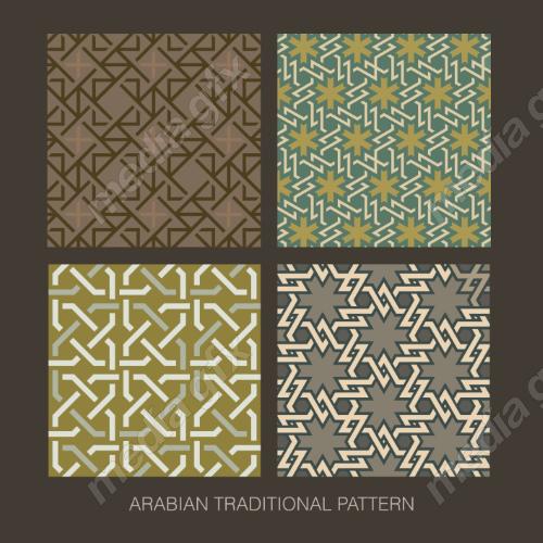 وکتور پترن گل و نقش نگار اسلیمی مذهبی MV006689