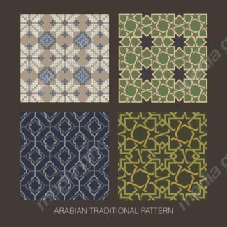 وکتور پترن گل و نقش نگار اسلیمی مذهبی MV006690