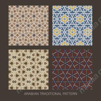 وکتور پترن گل و نقش نگار اسلیمی مذهبی MV006692